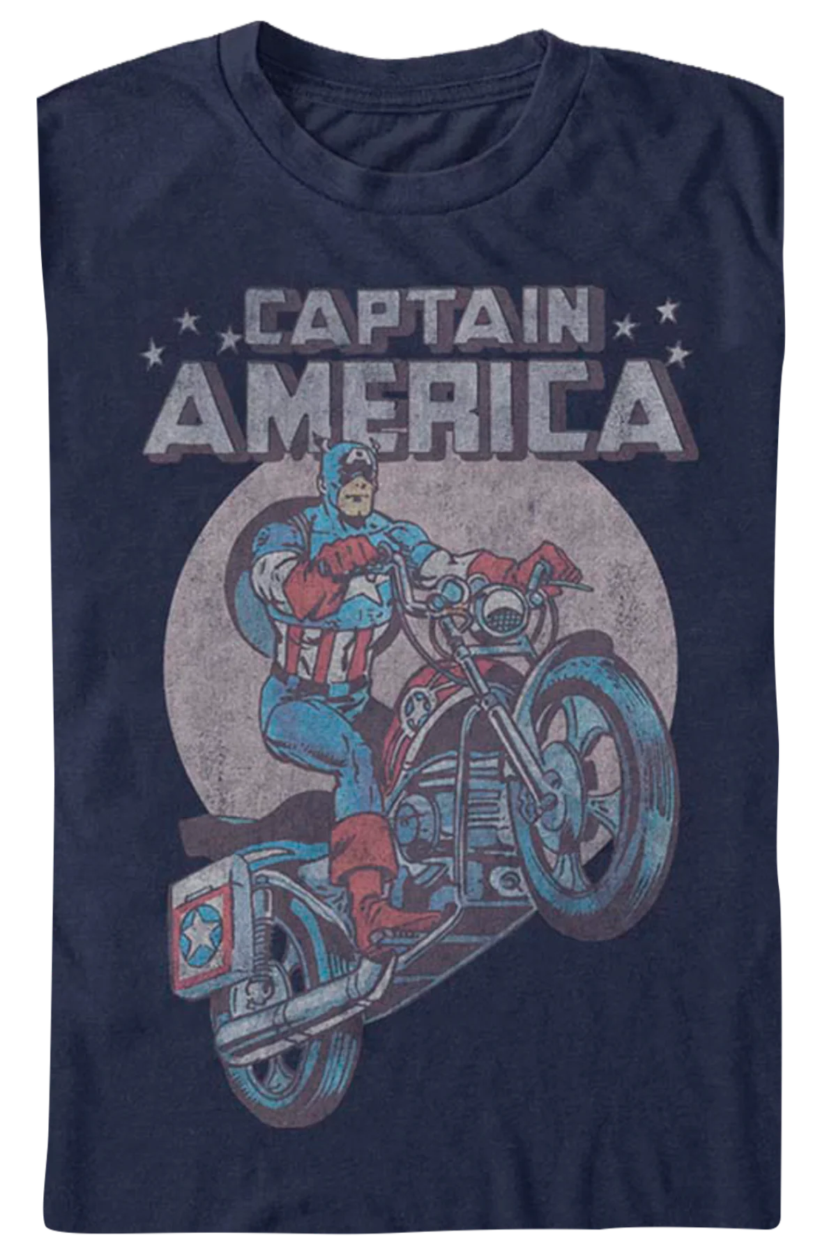 Motorcycle Captain America Marvel Comics T-Shirt - Image 2