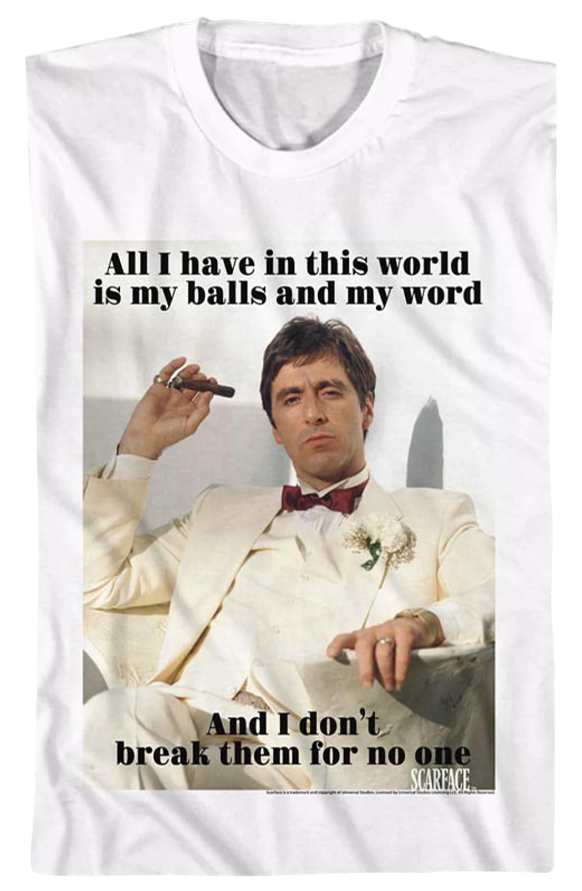 My Balls and My Word Scarface T-Shirt - Image 2