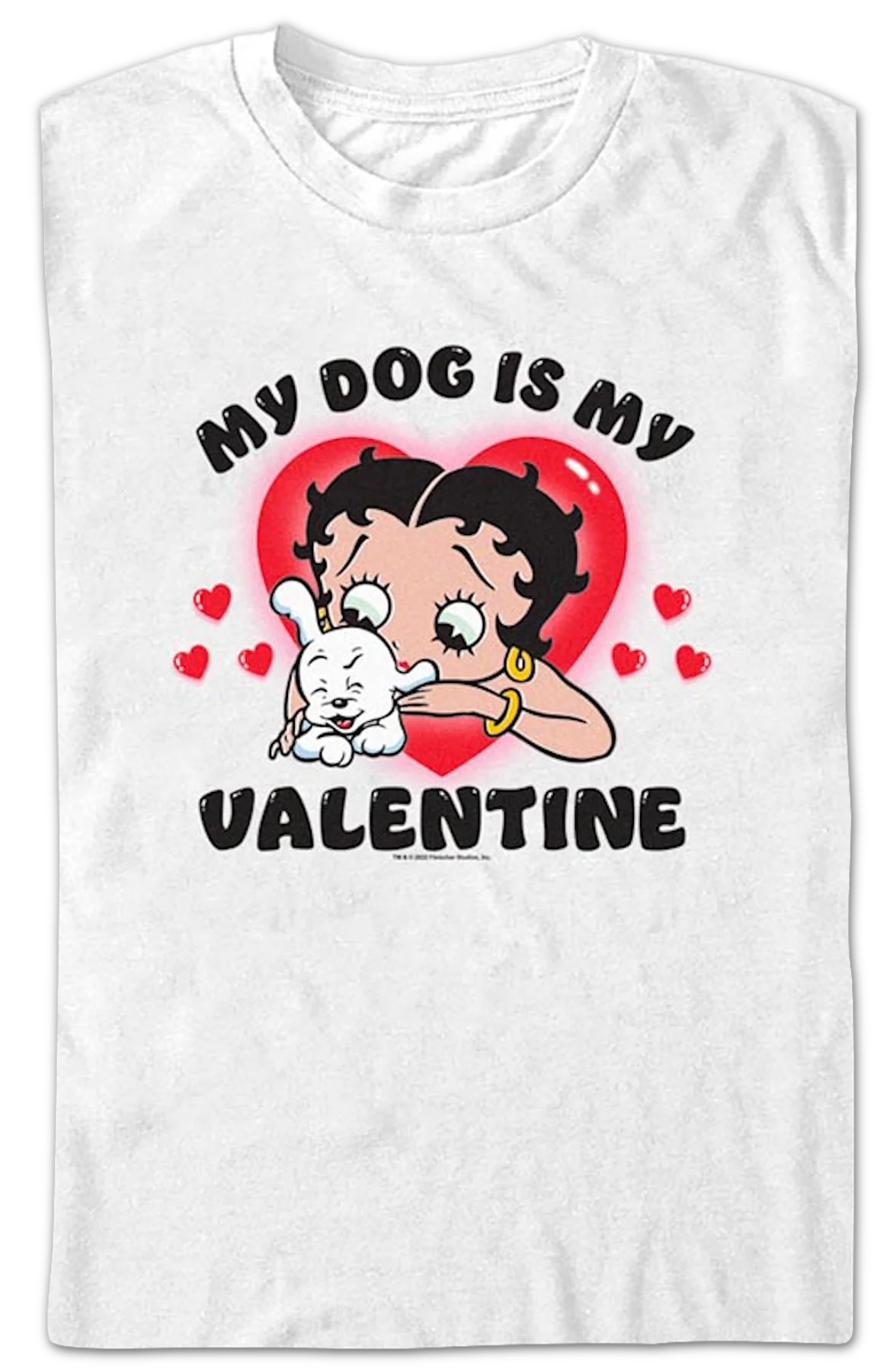 My Dog Is My Valentine Betty Boop T-Shirt - Image 2