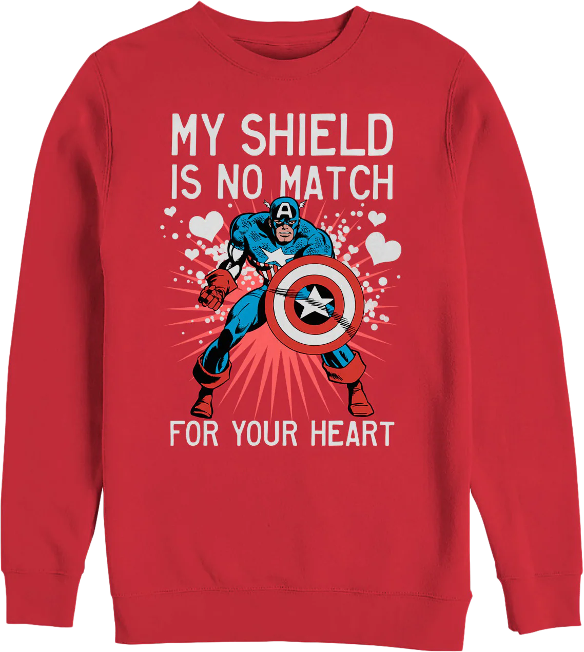My Shield Is No Match For Your Heart Captain America Sweatshirt