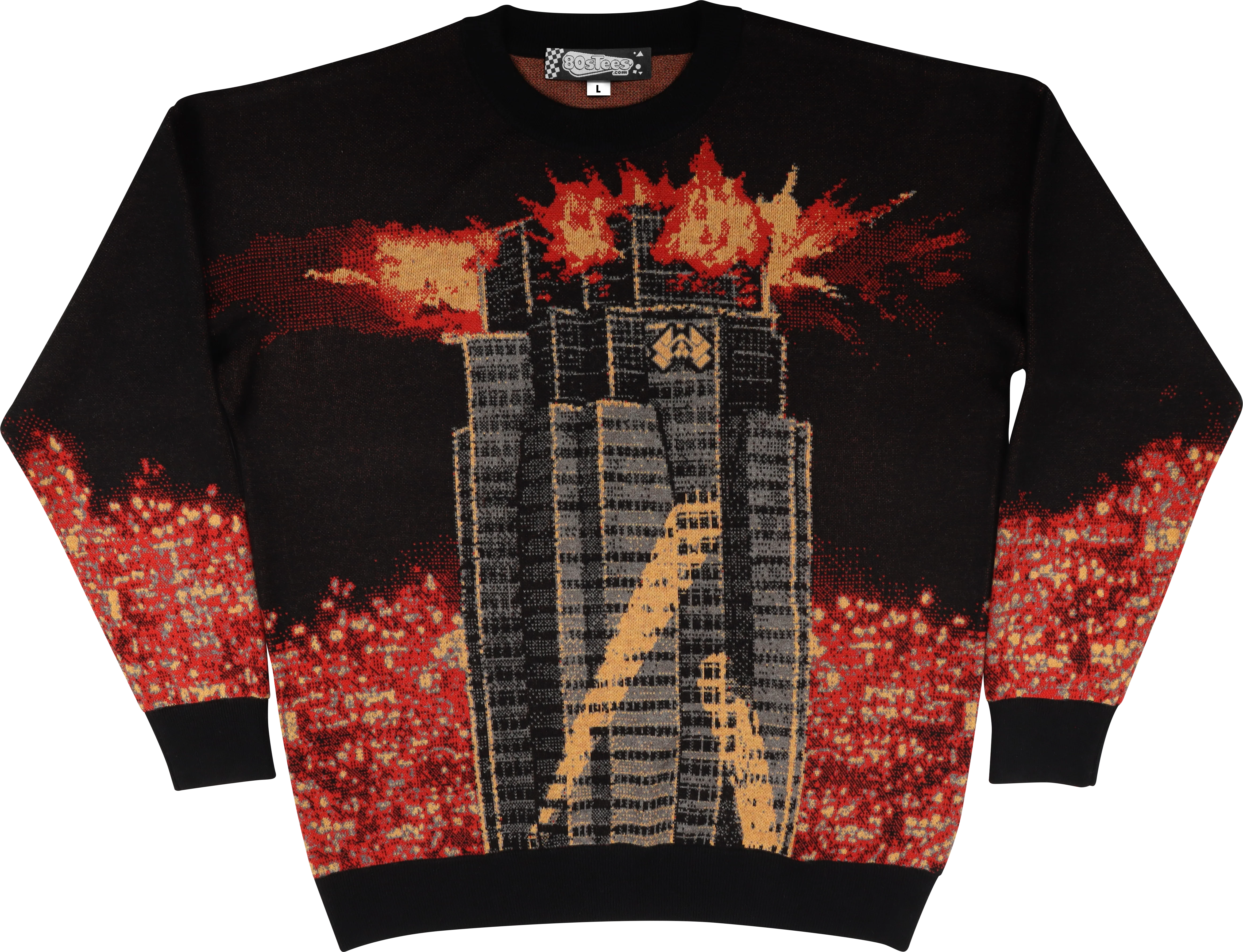 Nakatomi Plaza Explosion Die Hard Knitted Christmas Sweater