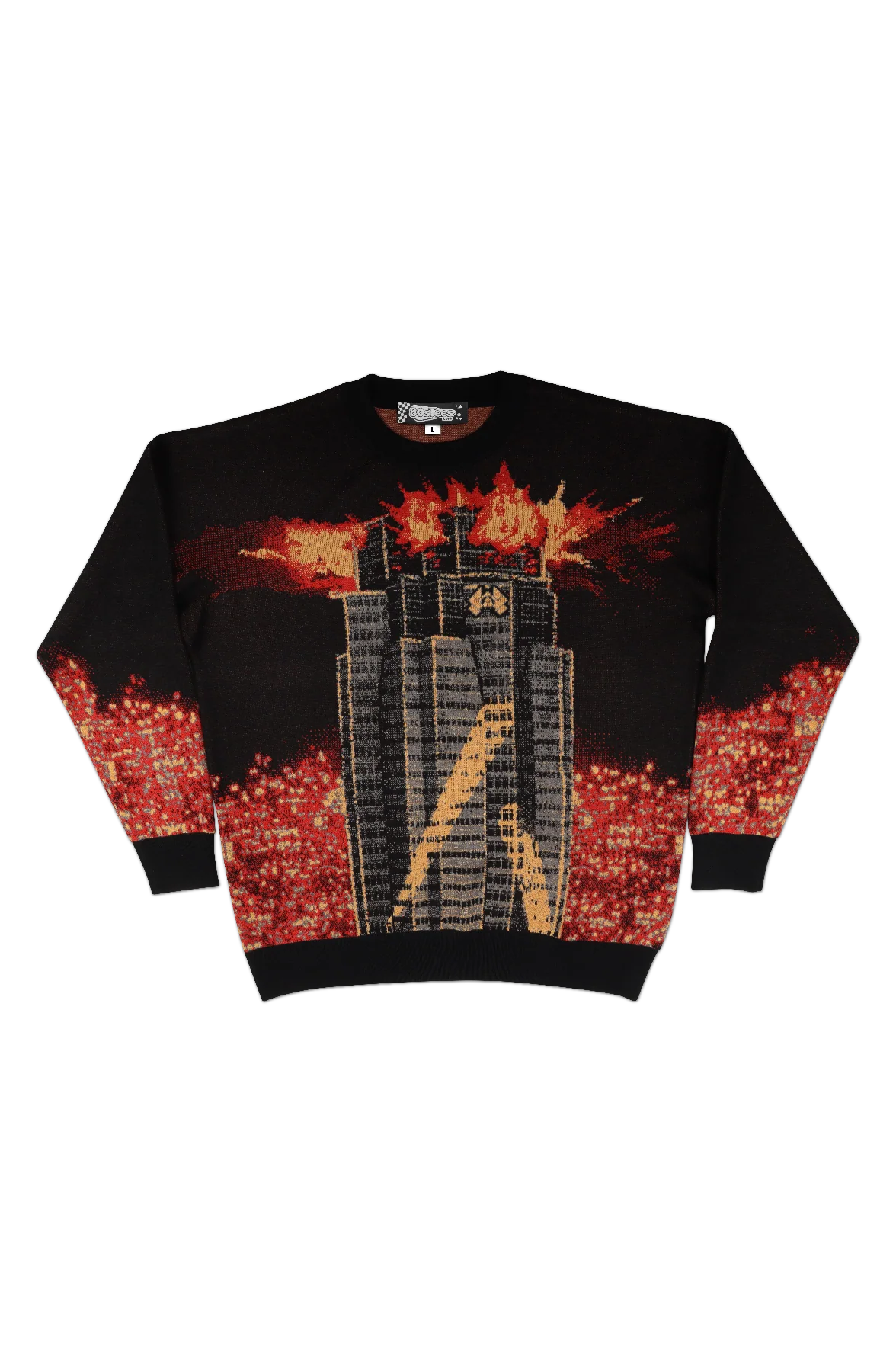 Nakatomi Plaza Explosion Die Hard Knitted Christmas Sweater - Image 2