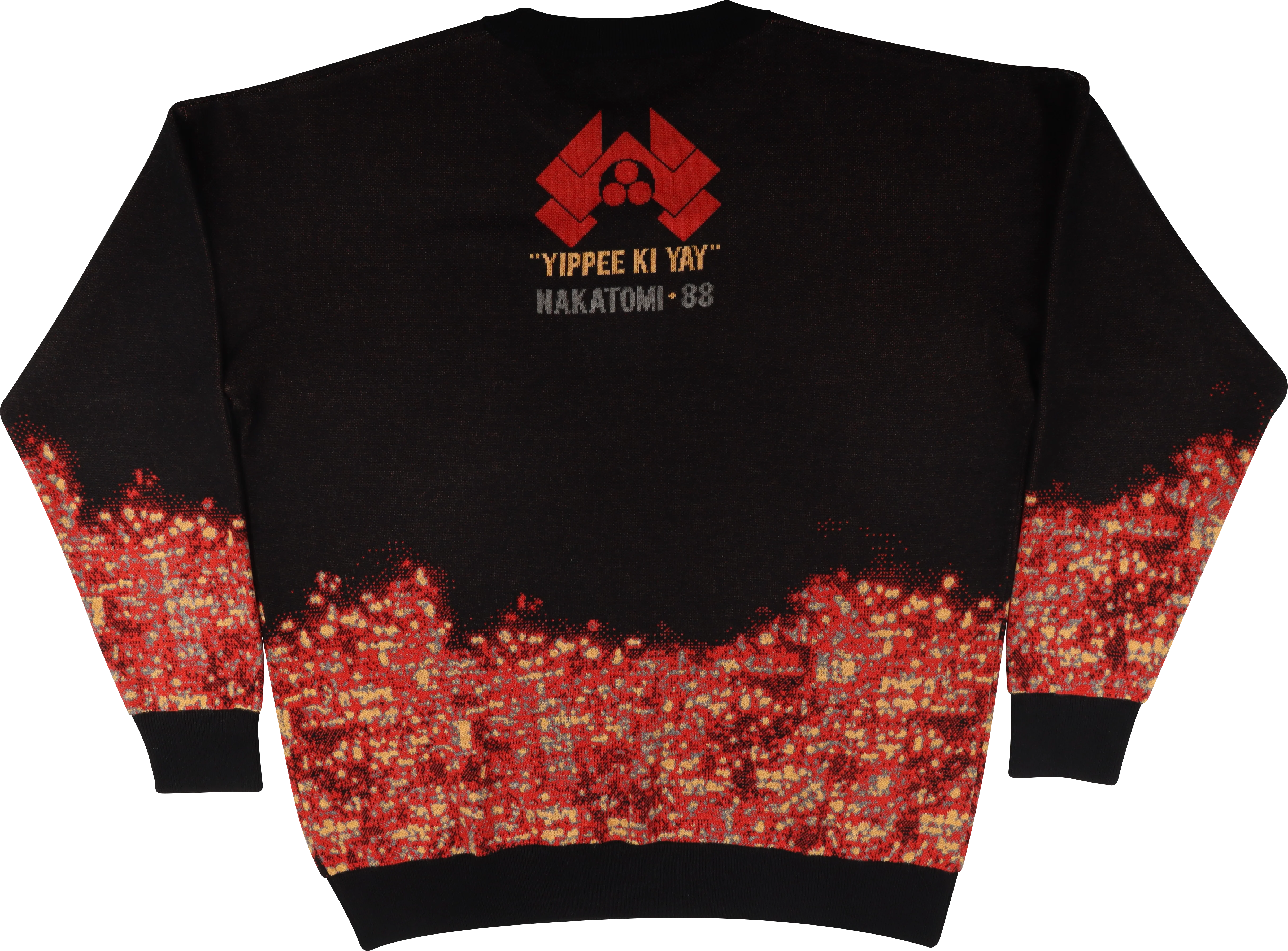 Nakatomi Plaza Explosion Die Hard Knitted Christmas Sweater - Image 3