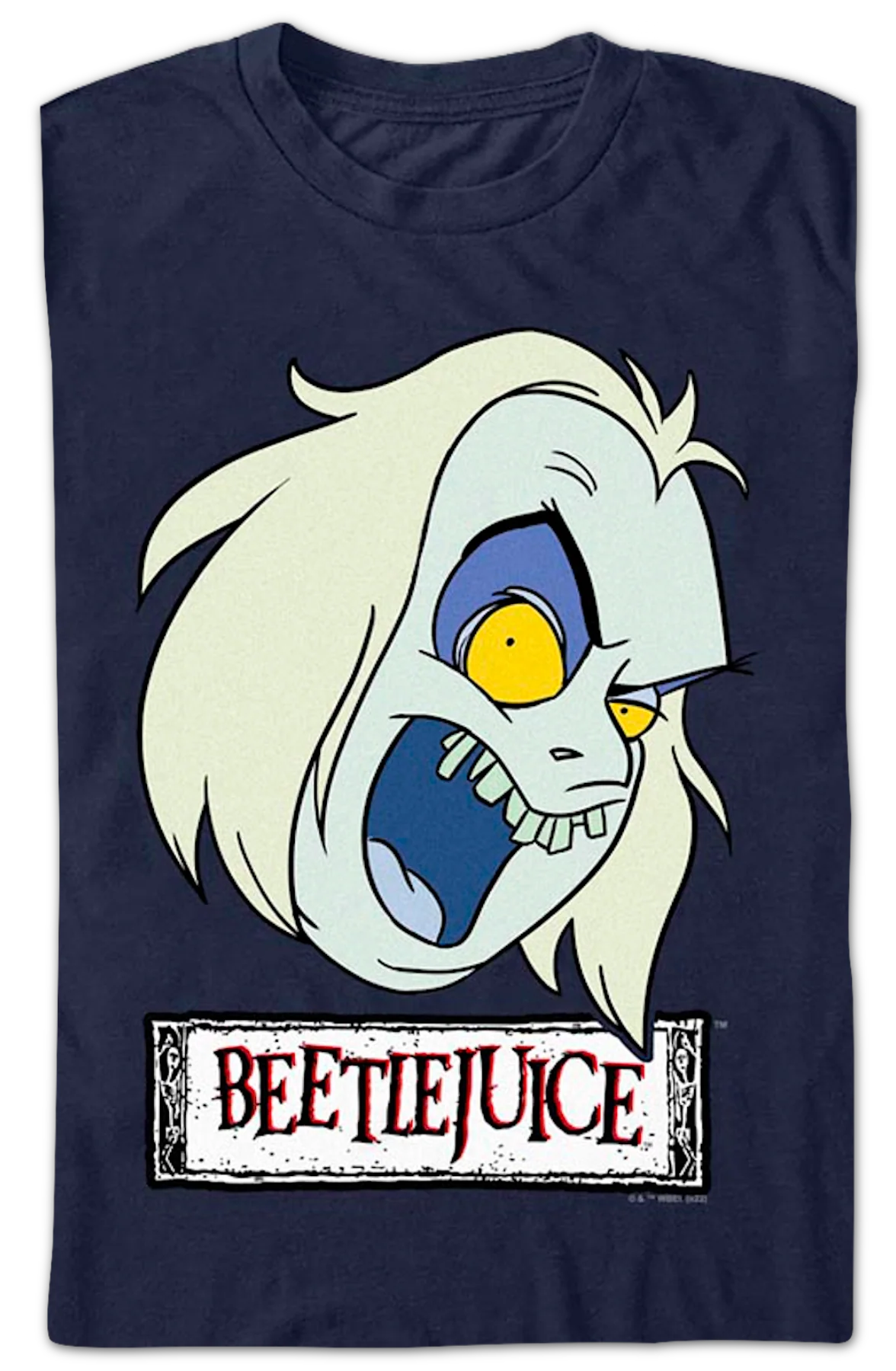 Navy Blue Animated Beetlejuice T-Shirt - Image 2