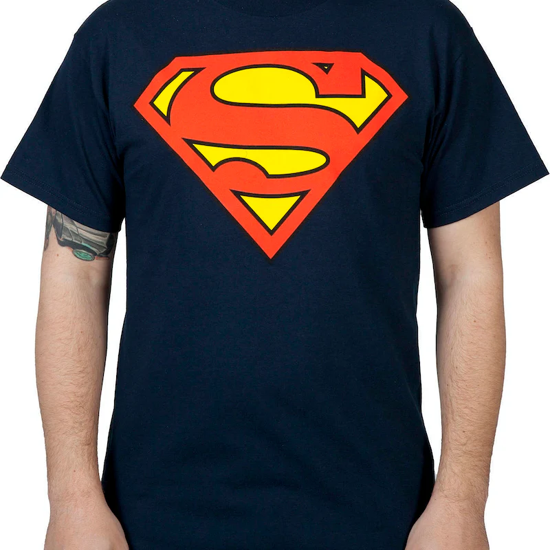 Navy Superman Logo Shirt