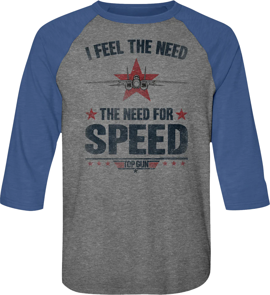 Need For Speed Top Gun Raglan Baseball Shirt