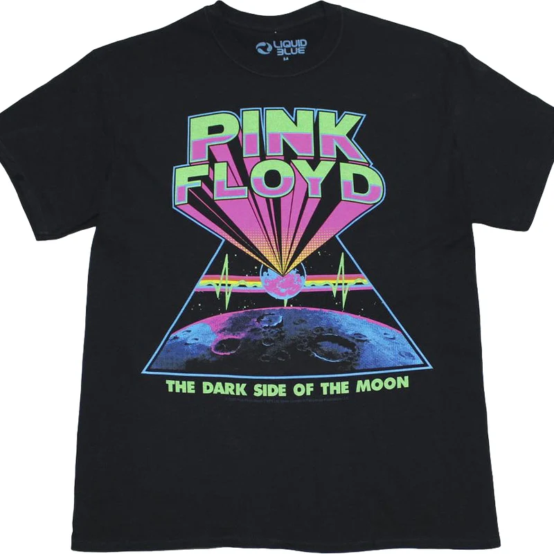 Neon Dark Side of the Moon Pink Floyd T-Shirt