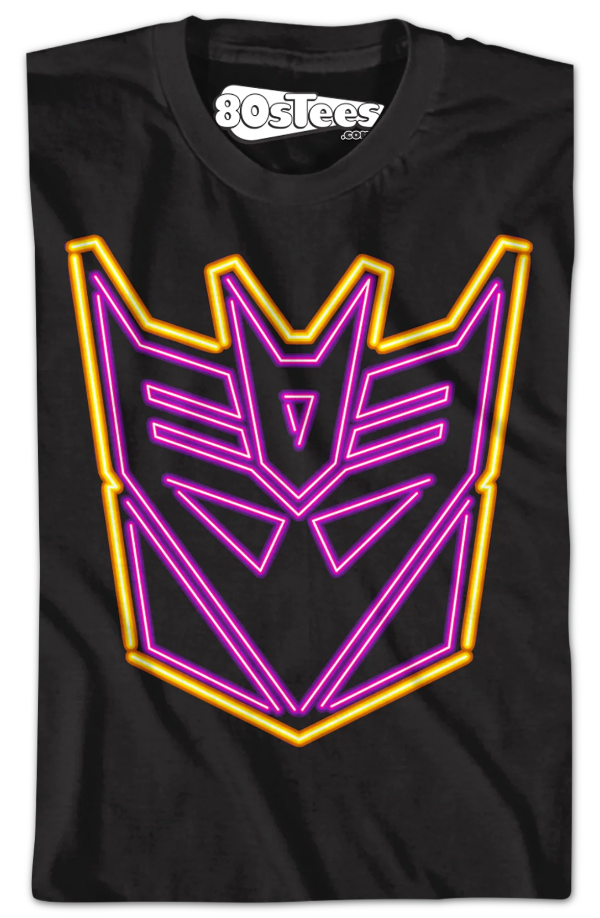 Neon Decepticons Logo Transformers T-Shirt - Image 2