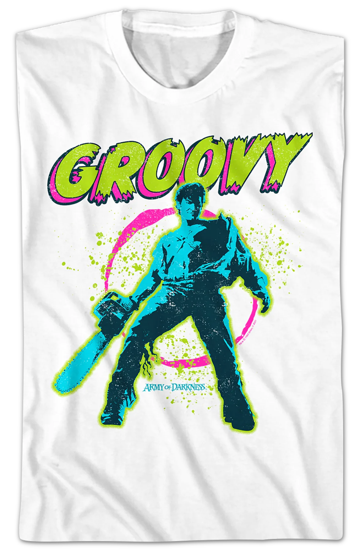 Neon Groovy Army of Darkness T-Shirt - Image 2