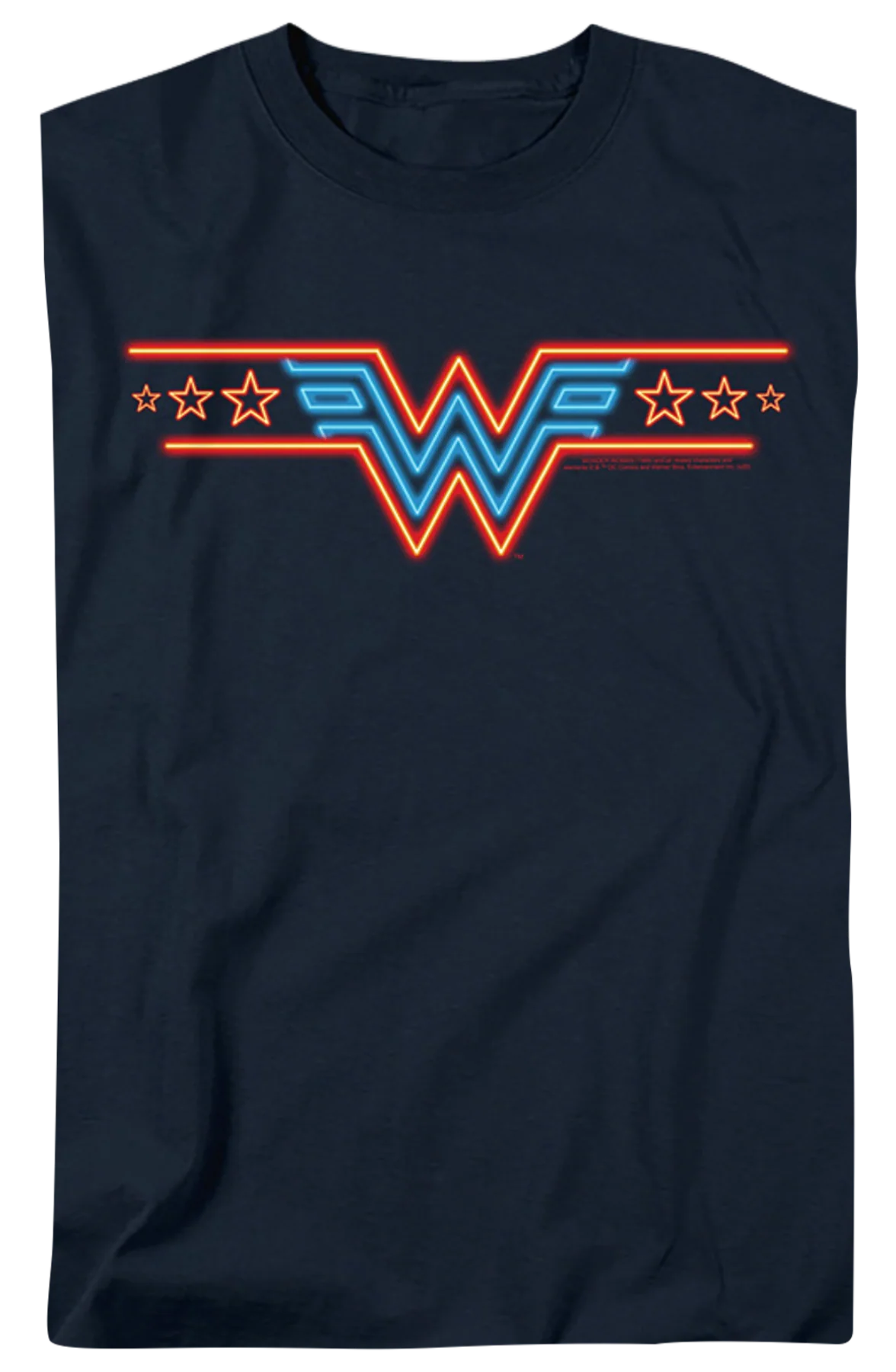 Neon Logo Wonder Woman T-Shirt - Image 2