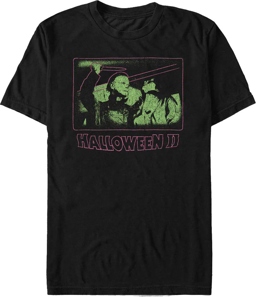 Neon Michael Myers Attack Halloween II T-Shirt