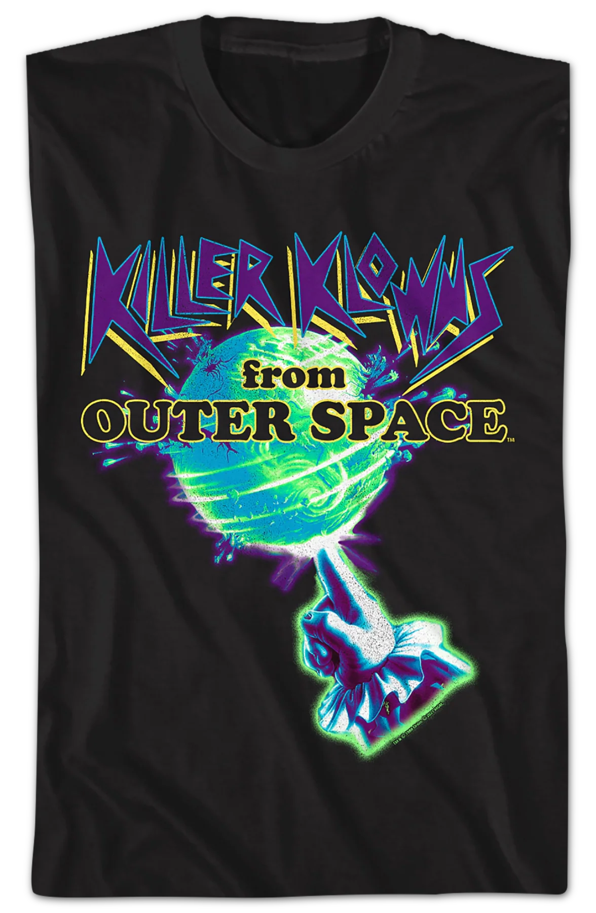 Neon Poster Killer Klowns From Outer Space T-Shirt - Image 2