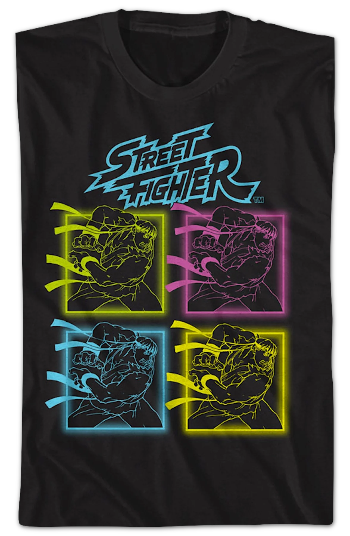 Neon Ryu Hadoken Street Fighter T-Shirt - Image 2