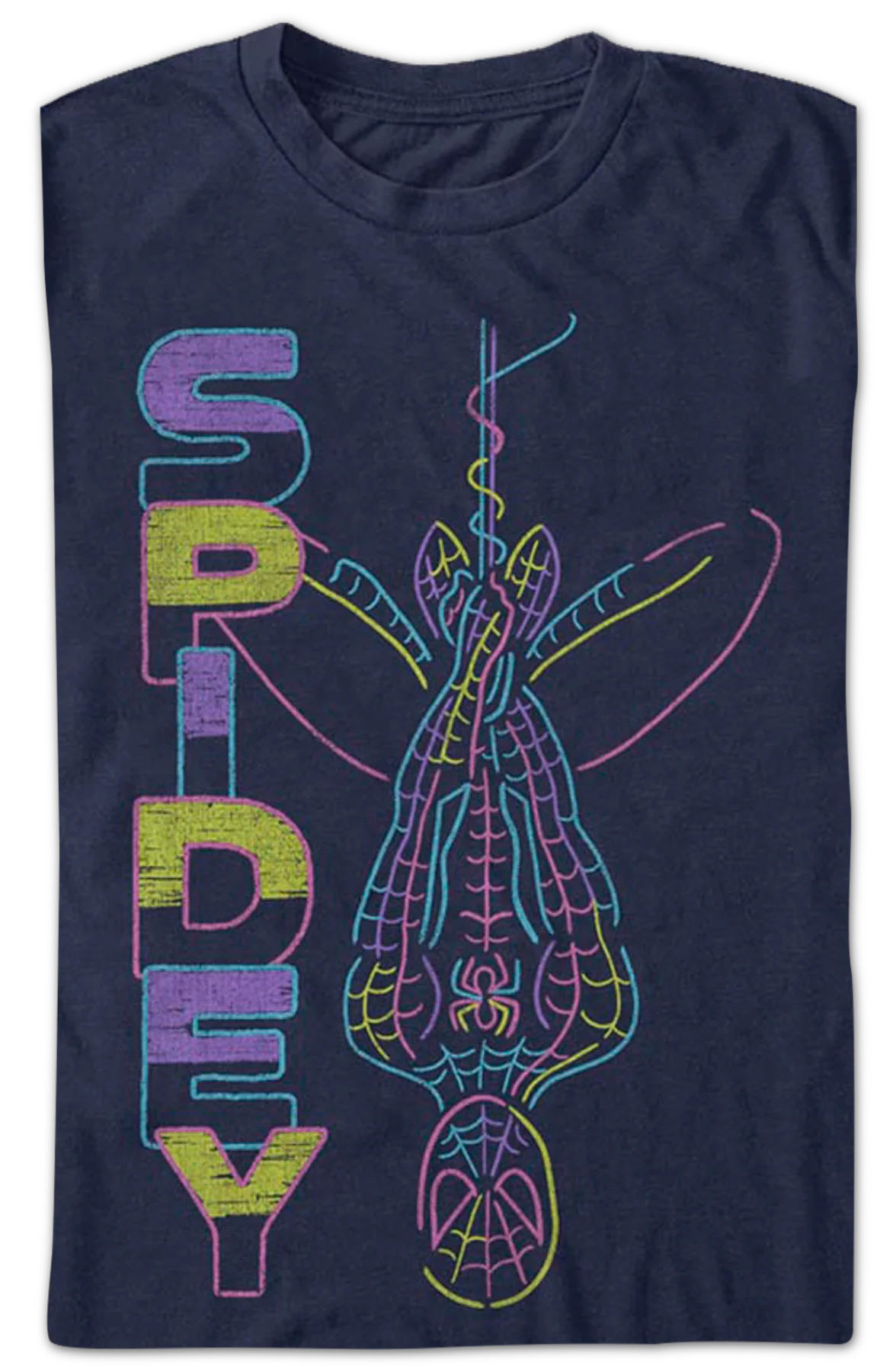 Neon Spider-Man Marvel Comics T-Shirt - Image 2
