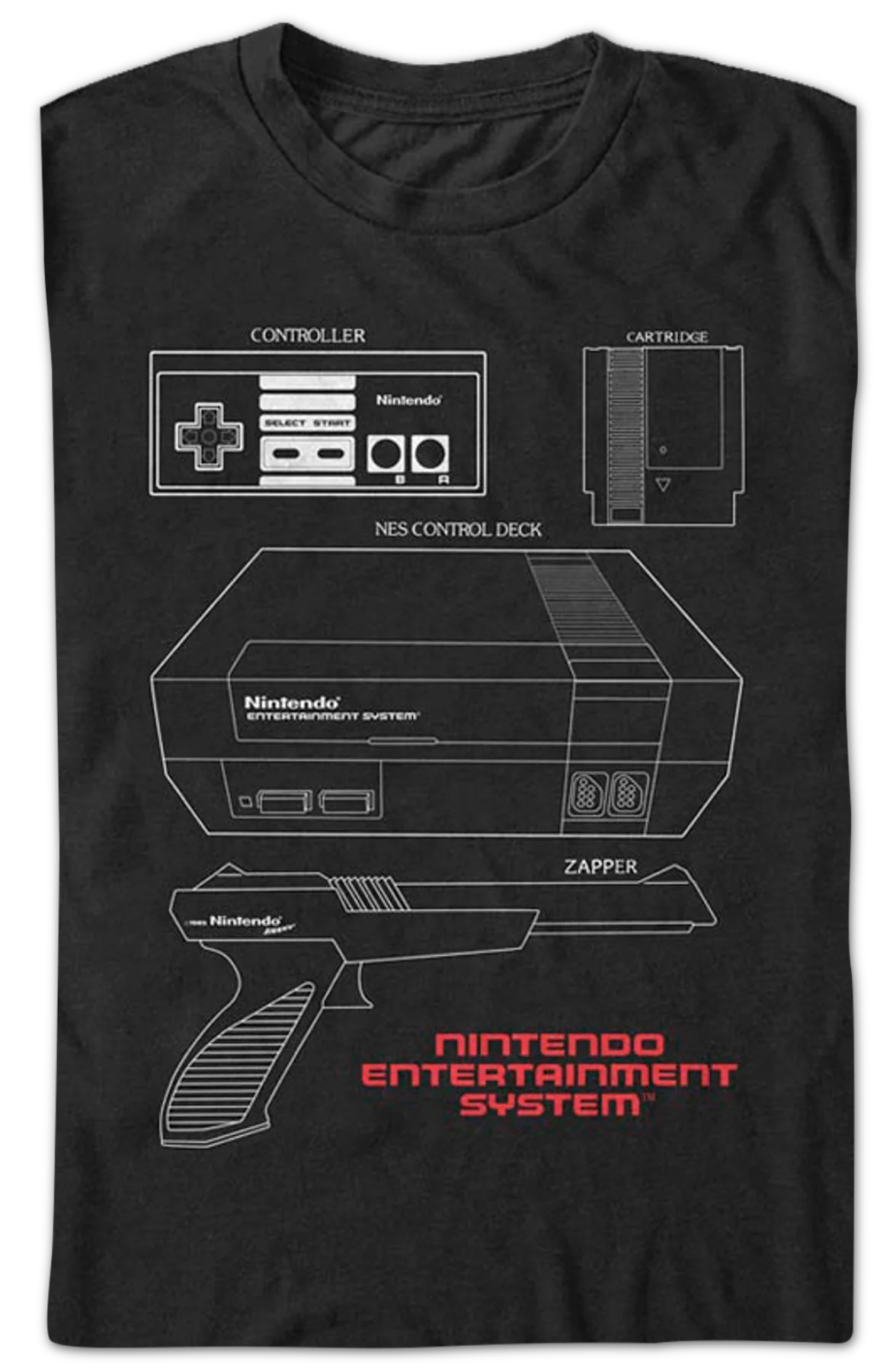 NES Schematic Nintendo T-Shirt - Image 2