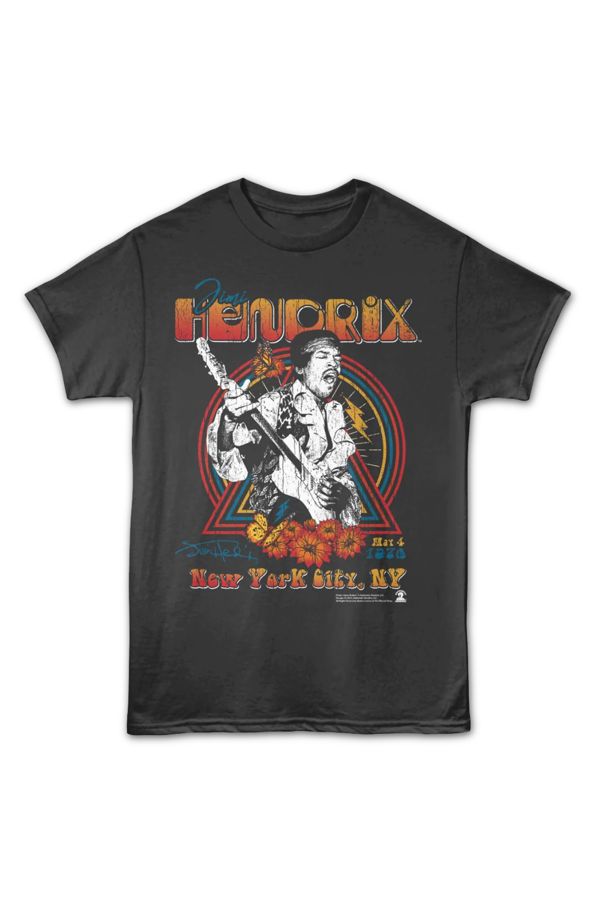 New York 1970 Jimi Hendrix T-Shirt - Image 2