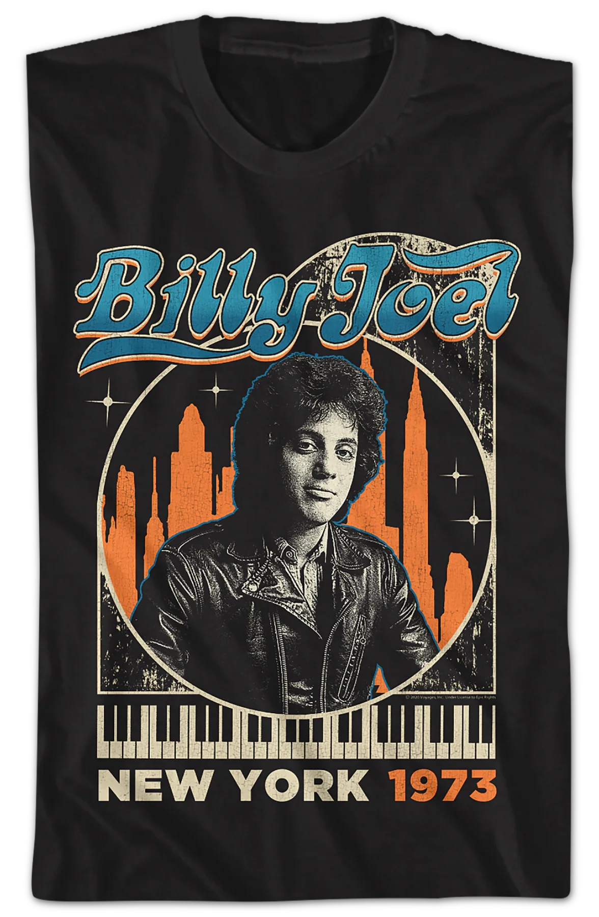 New York 1973 Billy Joel T-Shirt - Image 2
