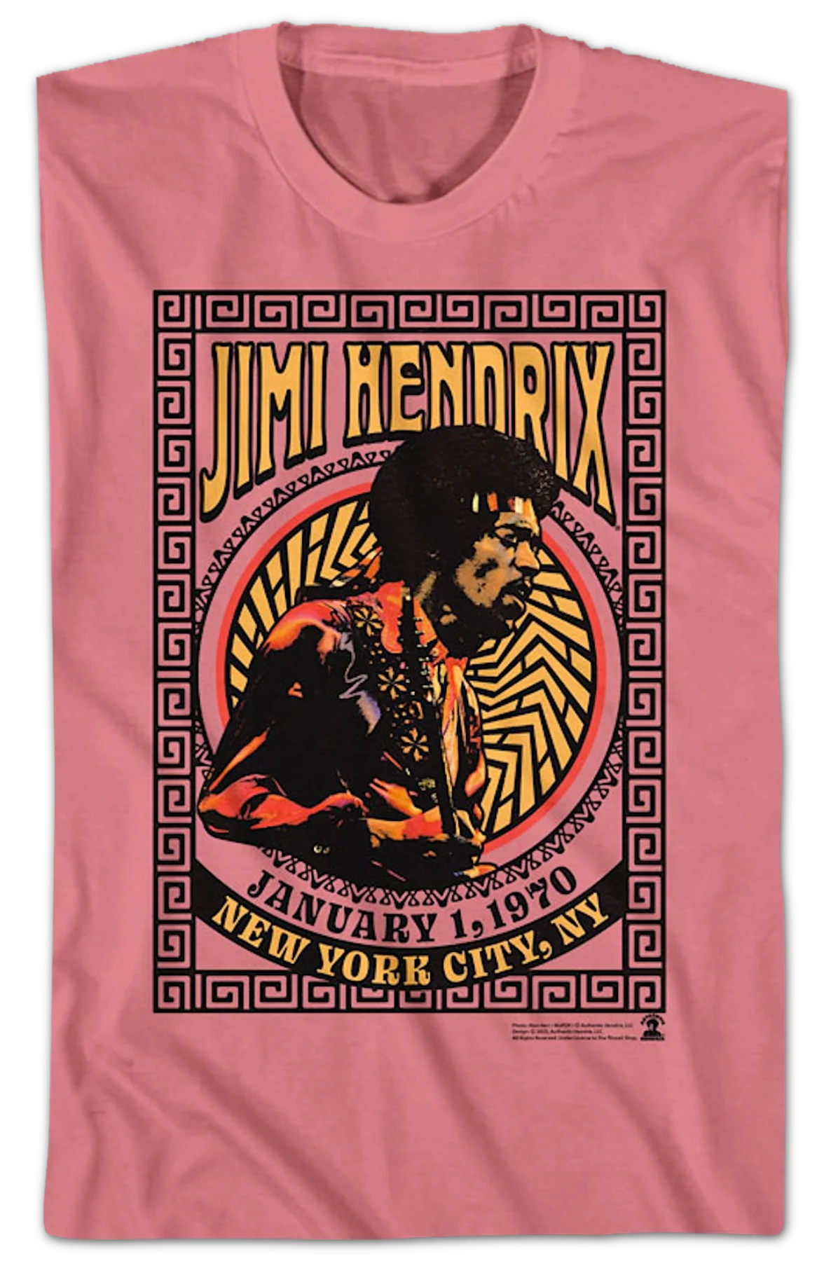 New York City 1970 Jimi Hendrix T-Shirt - Image 2