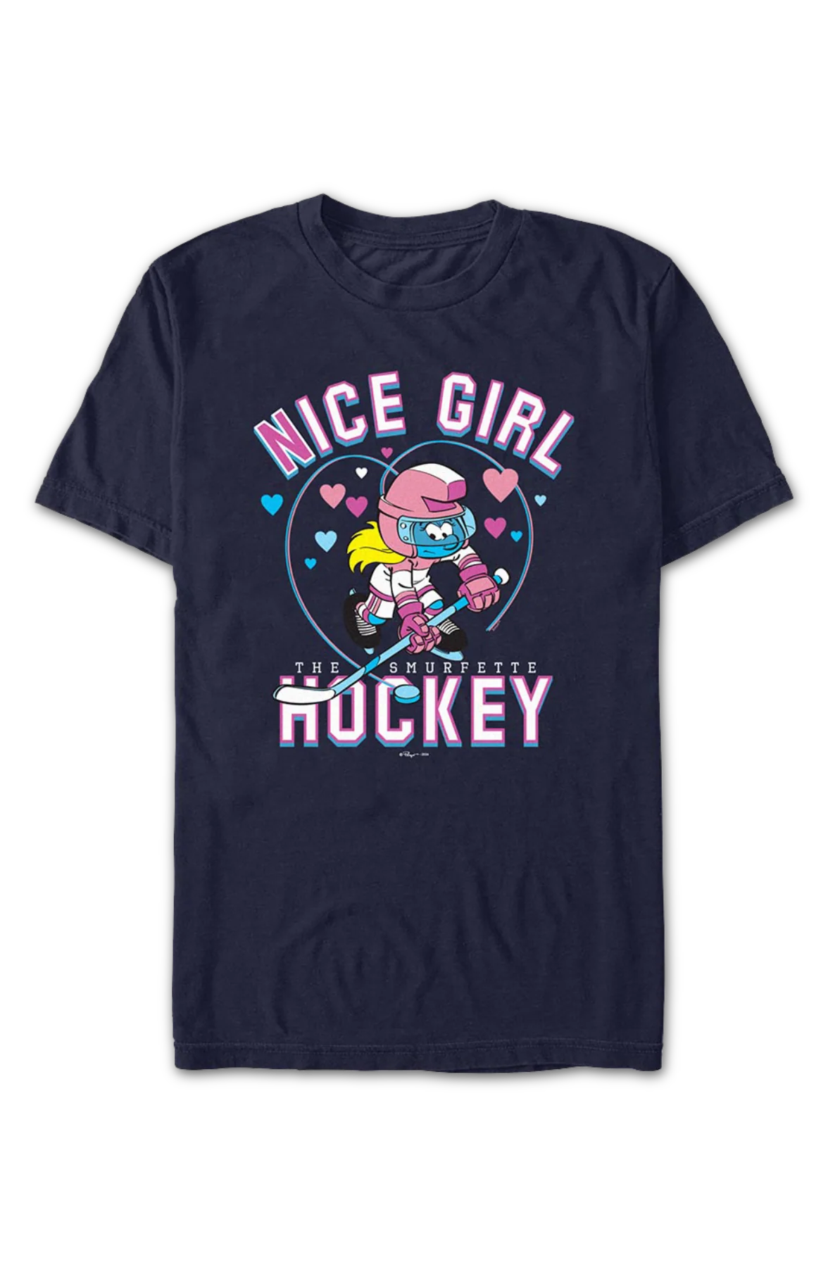 Nice Girl Hockey Smurfs T-Shirt - Image 2