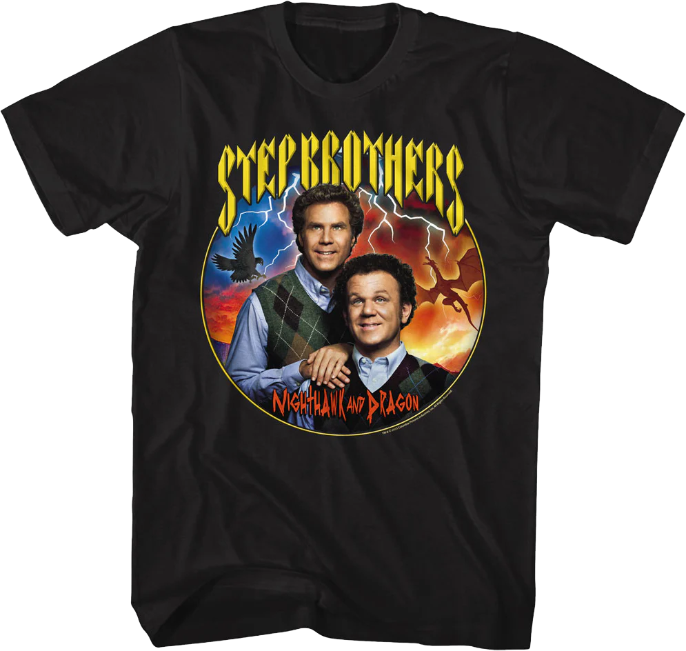 Nighthawk And Dragon Step Brothers T-Shirt