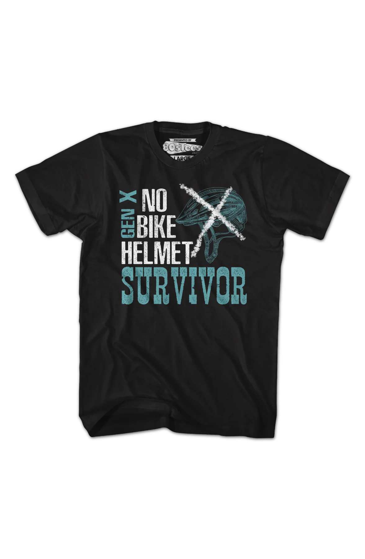No Bike Helmet Survivor T-Shirt - Image 2