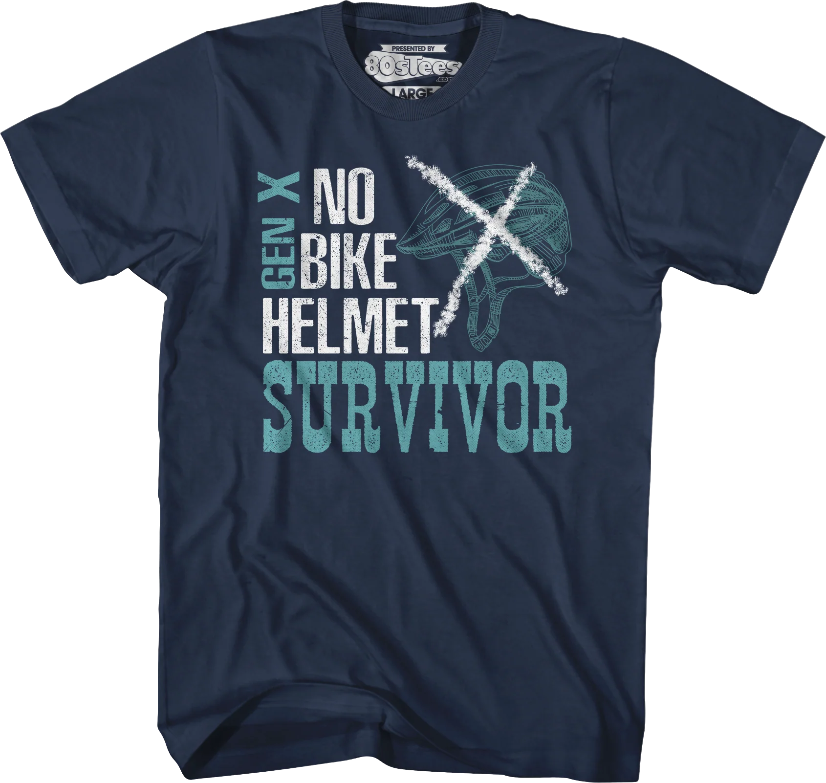 No Bike Helmet Survivor T-Shirt - Image 3