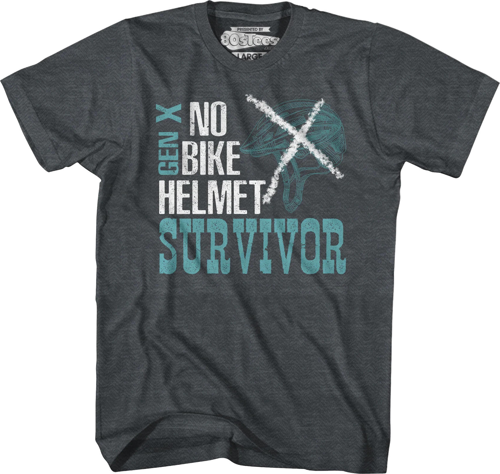No Bike Helmet Survivor T-Shirt - Image 7