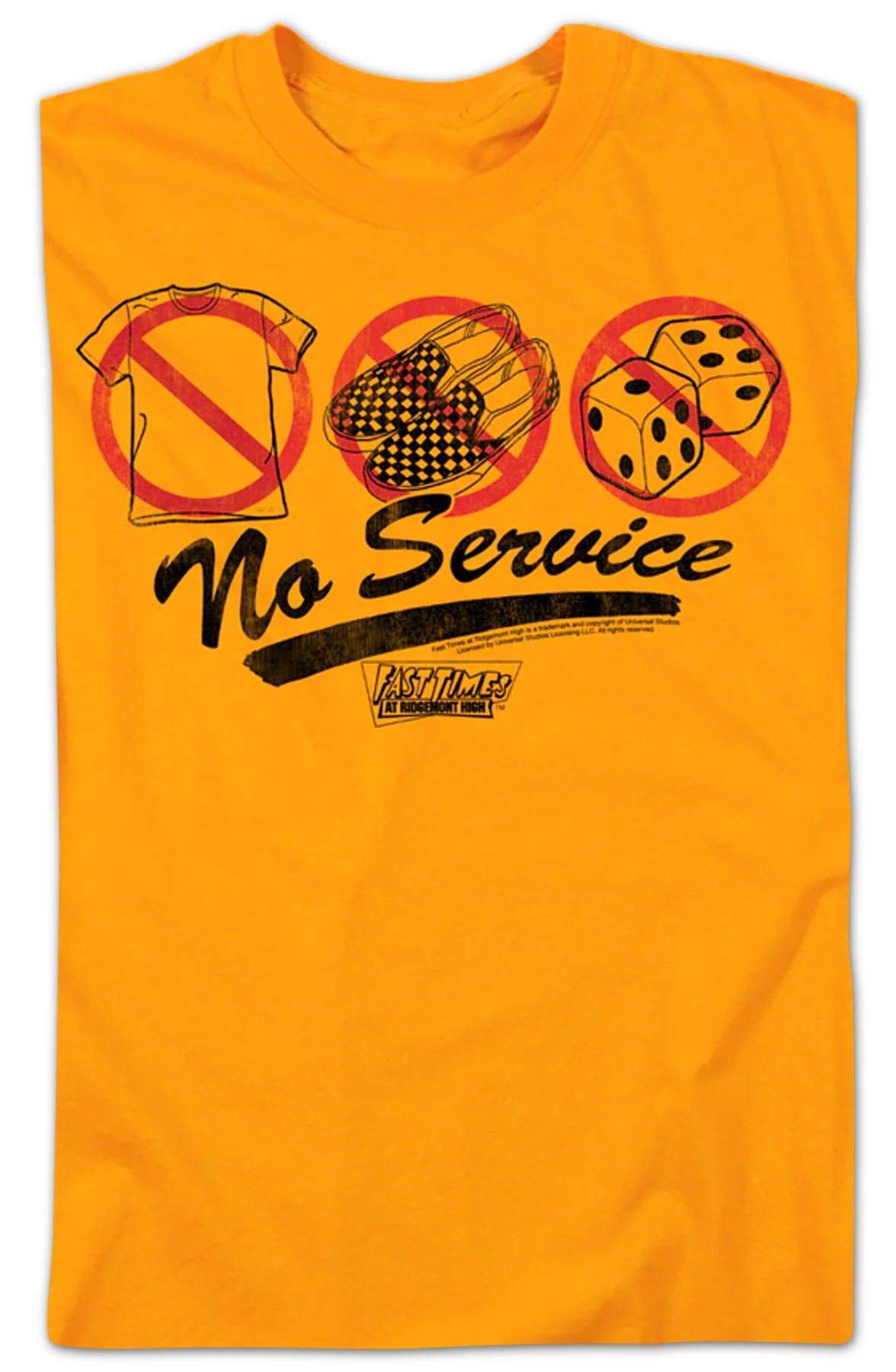 No Service Fast Times At Ridgemont High T-Shirt - Image 2