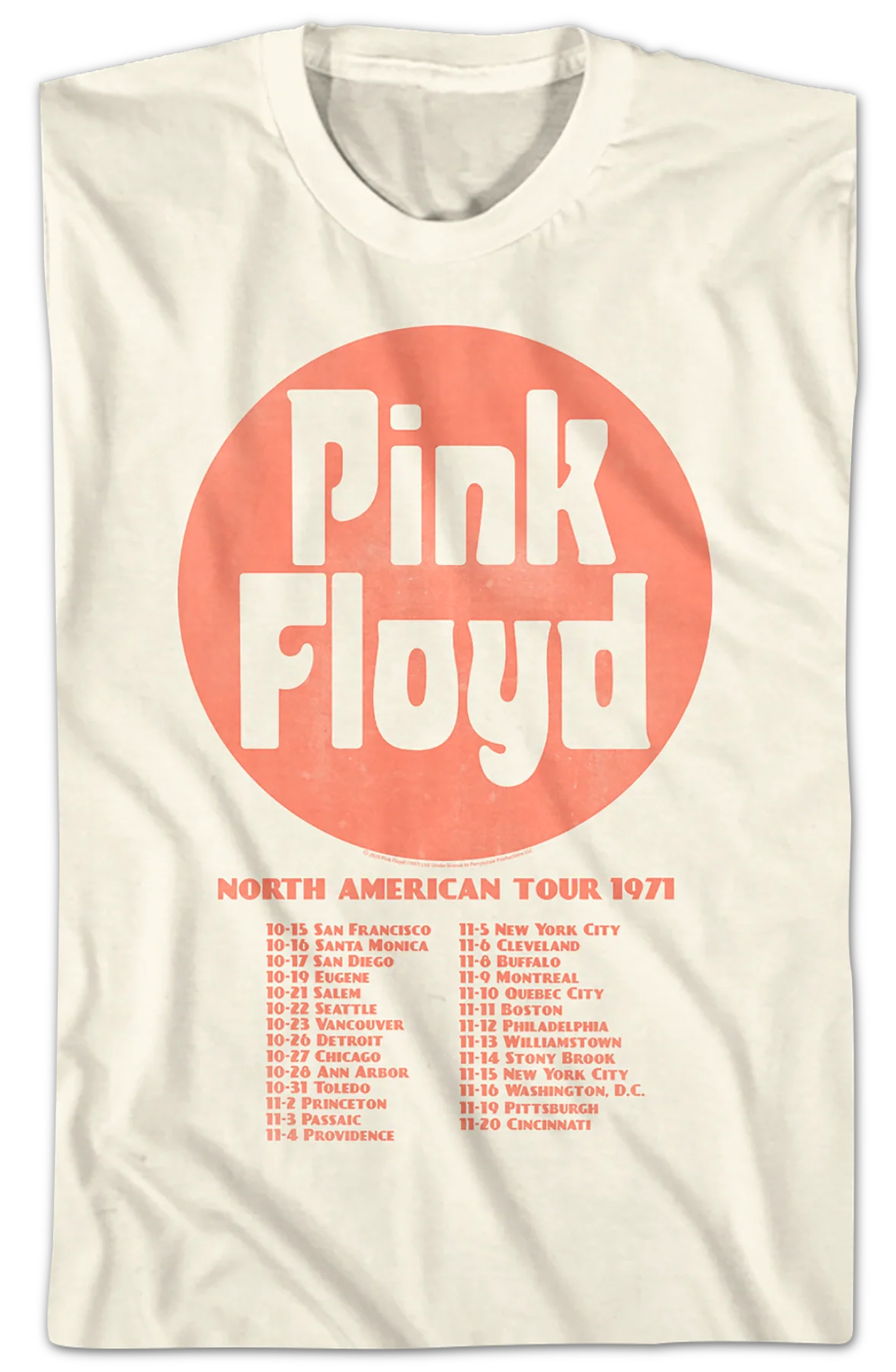 North American Tour 1971 Pink Floyd T-Shirt - Image 2