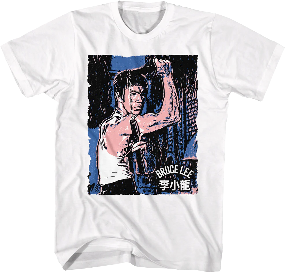 Nunchucks Artwork Bruce Lee T-Shirt