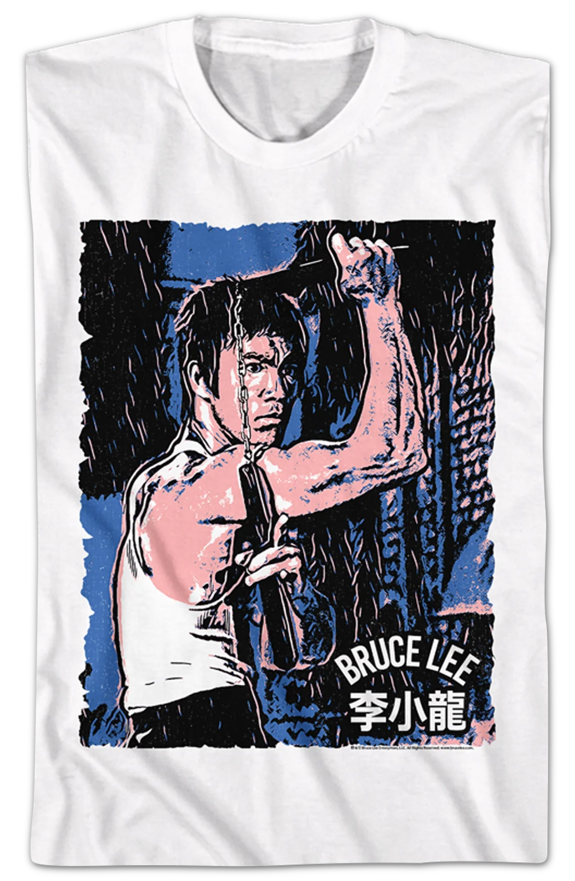 Nunchucks Artwork Bruce Lee T-Shirt - Image 2
