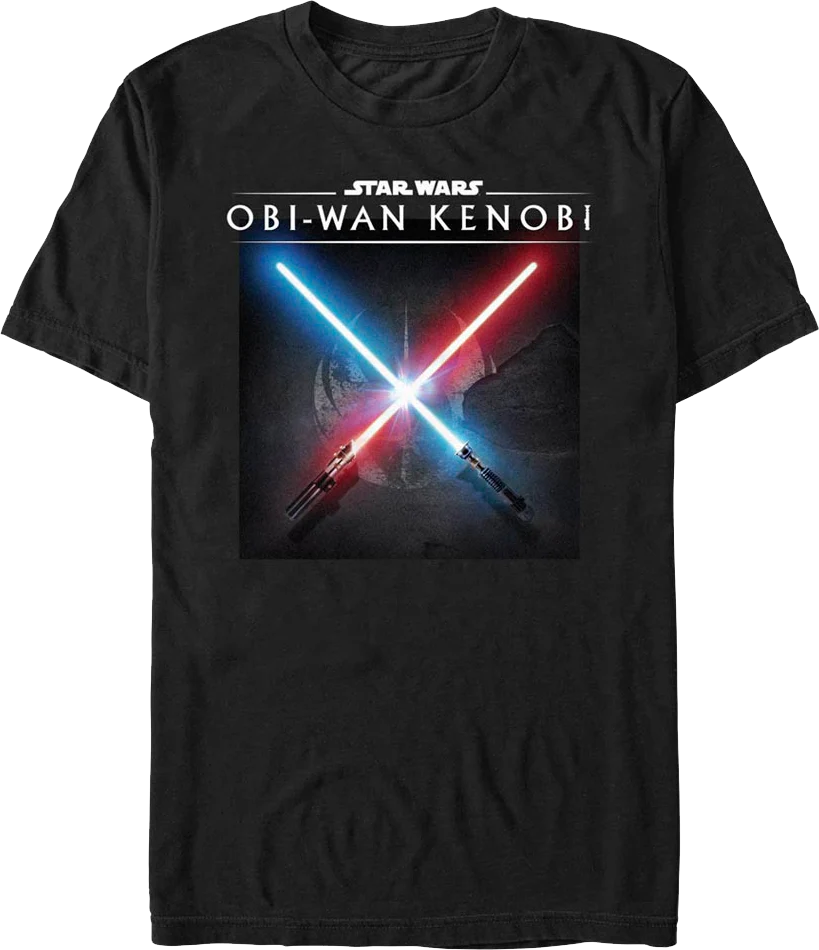 Obi-Wan Kenobi Darth Vader Crossed Lightsabers Star Wars T-Shirt