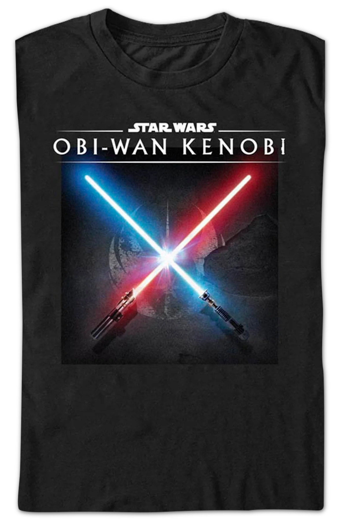 Obi-Wan Kenobi Darth Vader Crossed Lightsabers Star Wars T-Shirt - Image 2