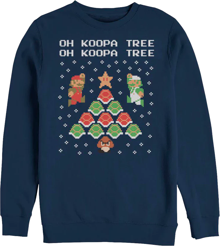 Oh Koopa Tree Super Mario Bros. Christmas Sweatshirt