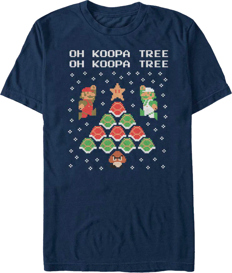 Oh Koopa Tree Super Mario Bros. Christmas T-Shirt