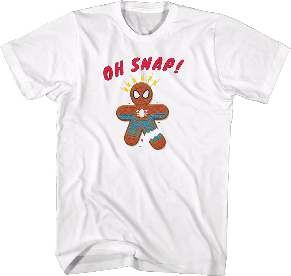 Oh Snap Gingerbread Spider-Man Marvel Comics T-Shirt