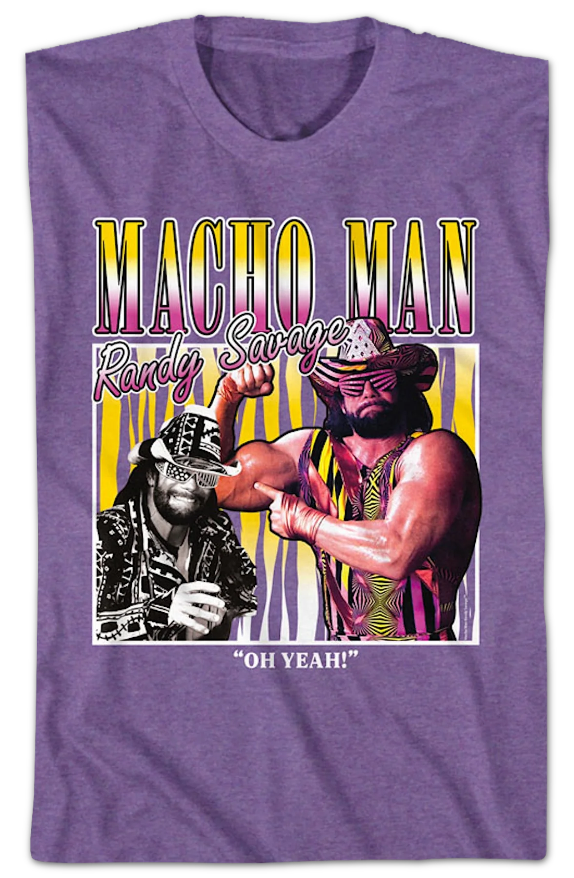 Oh Yeah Collage Macho Man Randy Savage T-Shirt - Image 2