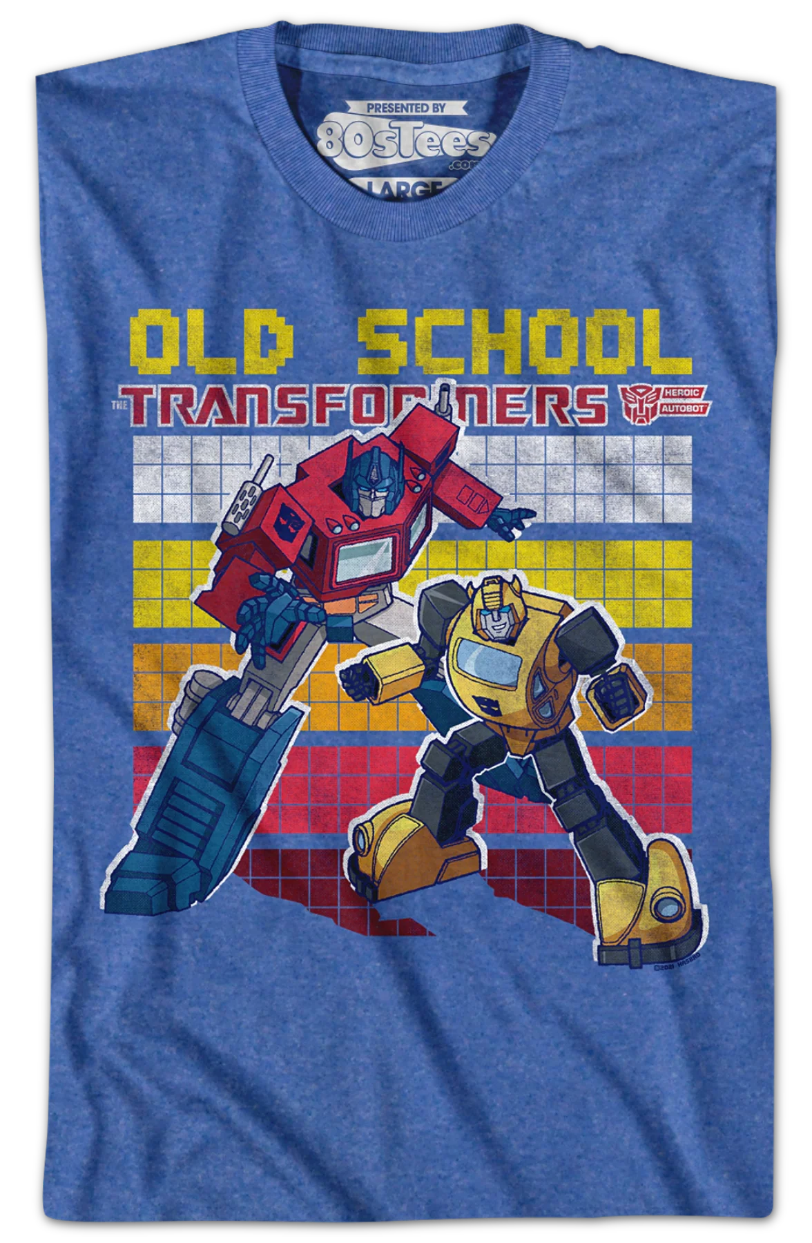 Old School Optimus Prime And Bumblebee Transformers T-Shirt - Image 2
