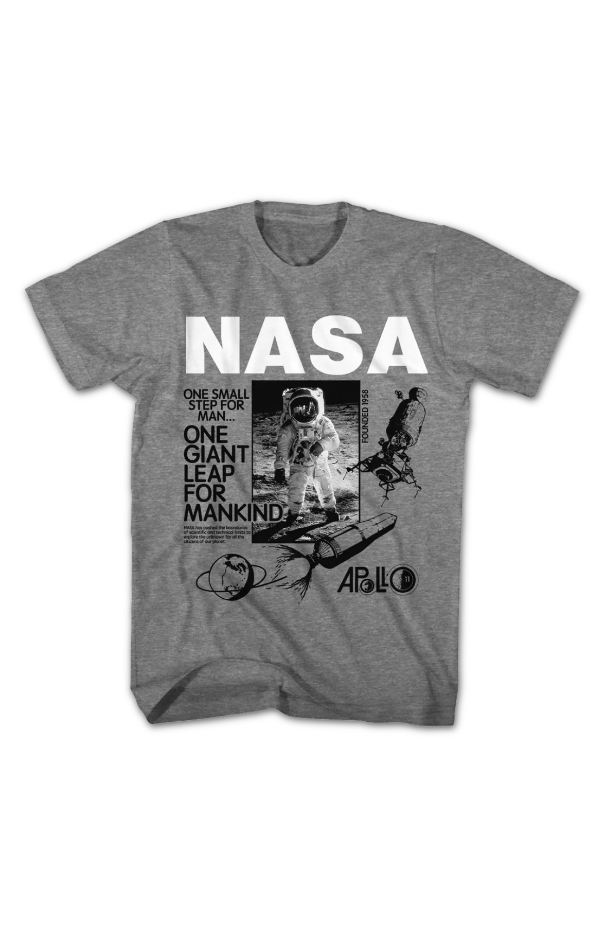 One Giant Leap For Mankind NASA T-Shirt - Image 2