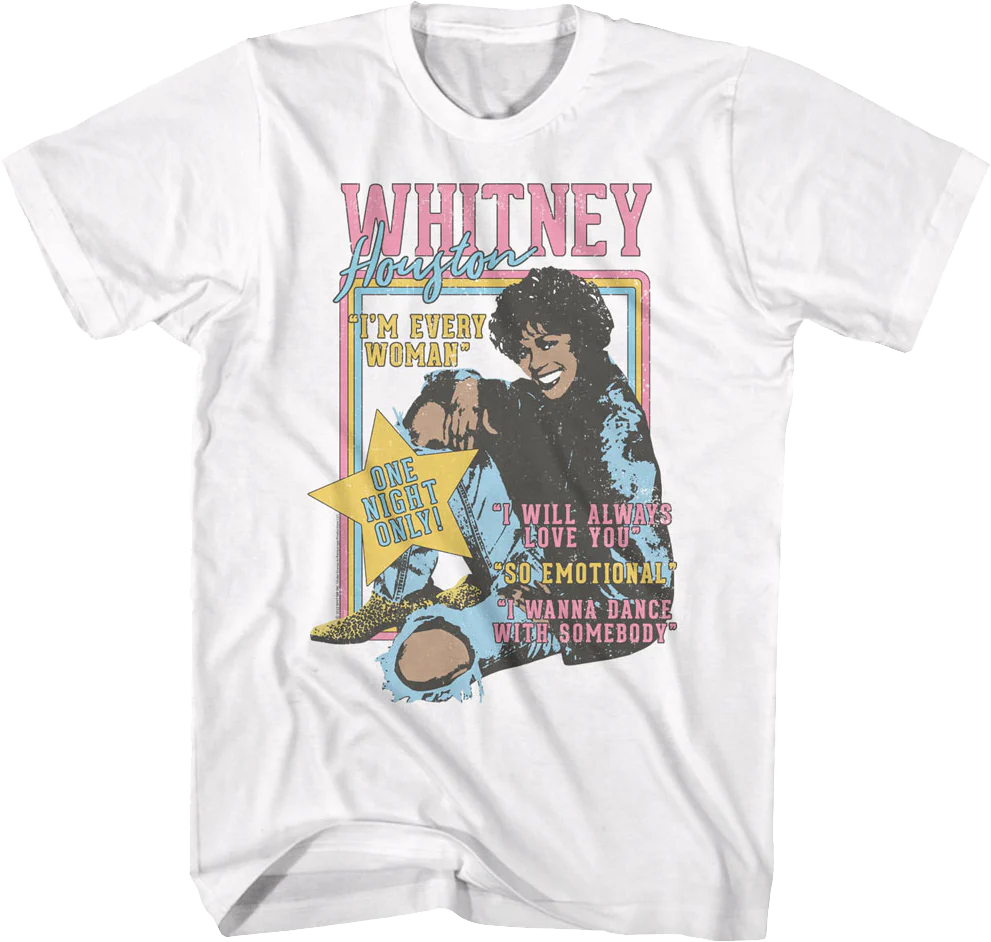 One Night Only Whitney Houston T-Shirt