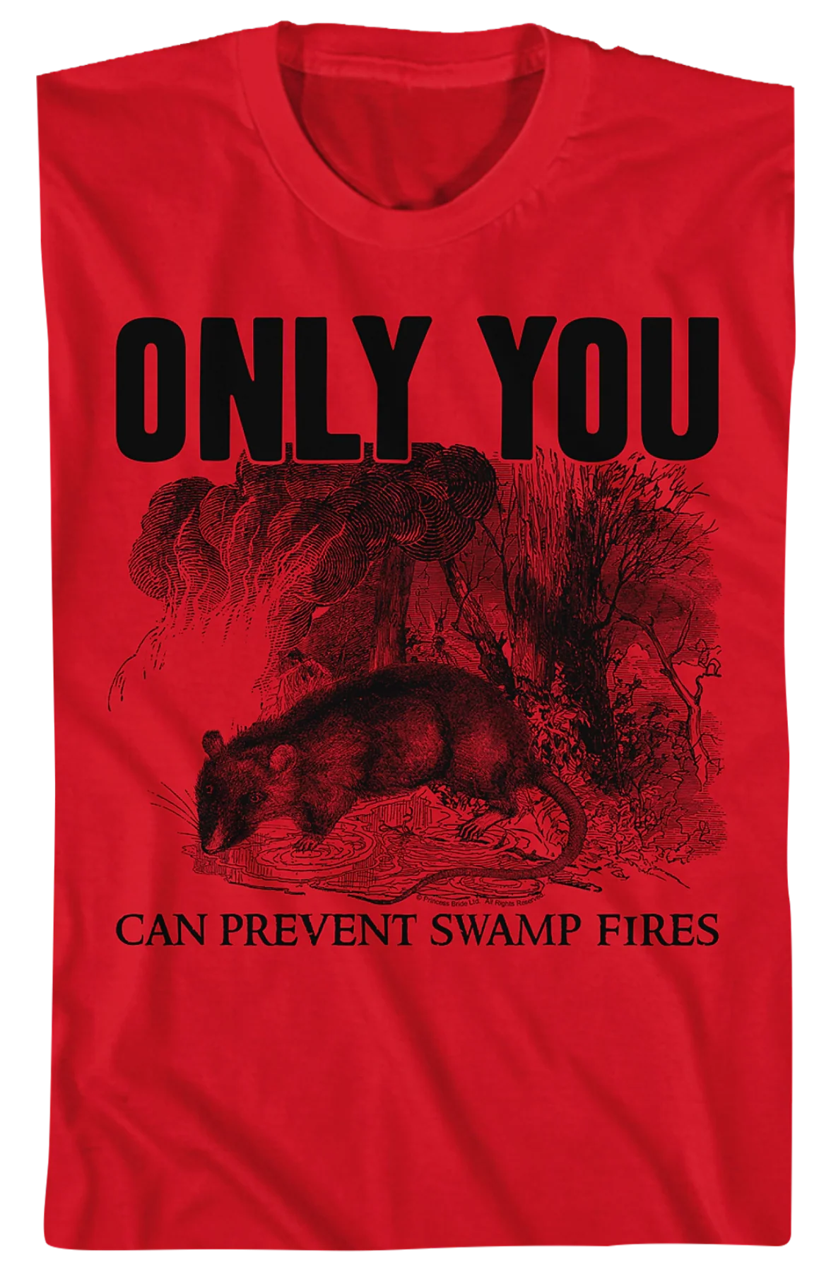 Only You Can Prevent Swamp Fires Princess Bride T-Shirt - Image 2