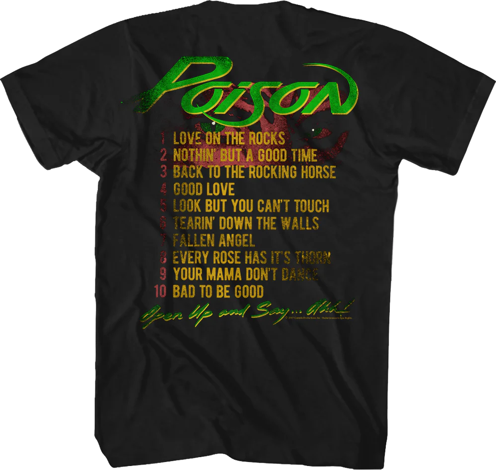 Open Up and Say Ahh Album Cover Poison T-Shirt - Image 3