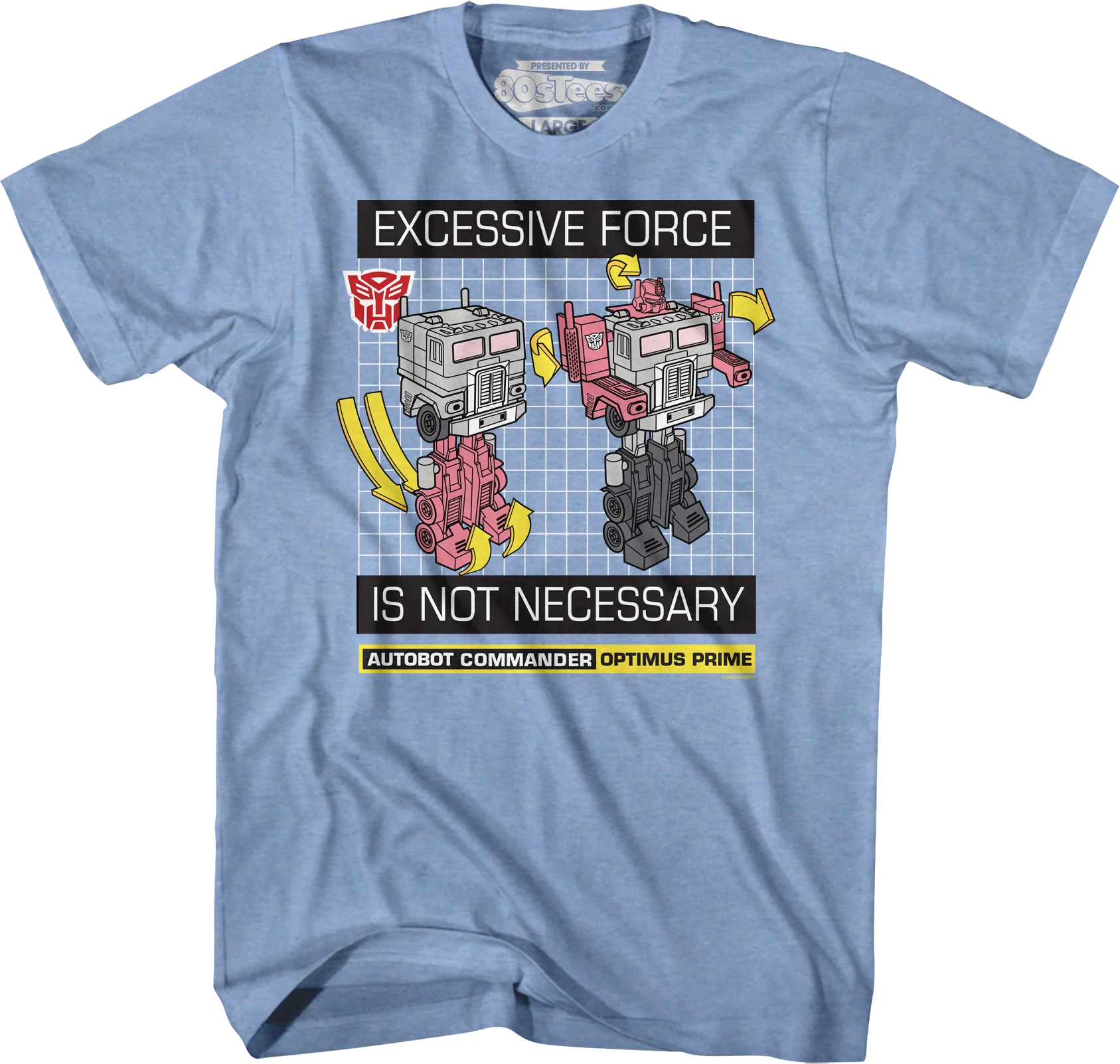 Optimus Prime Excessive Force Transformers T-Shirt