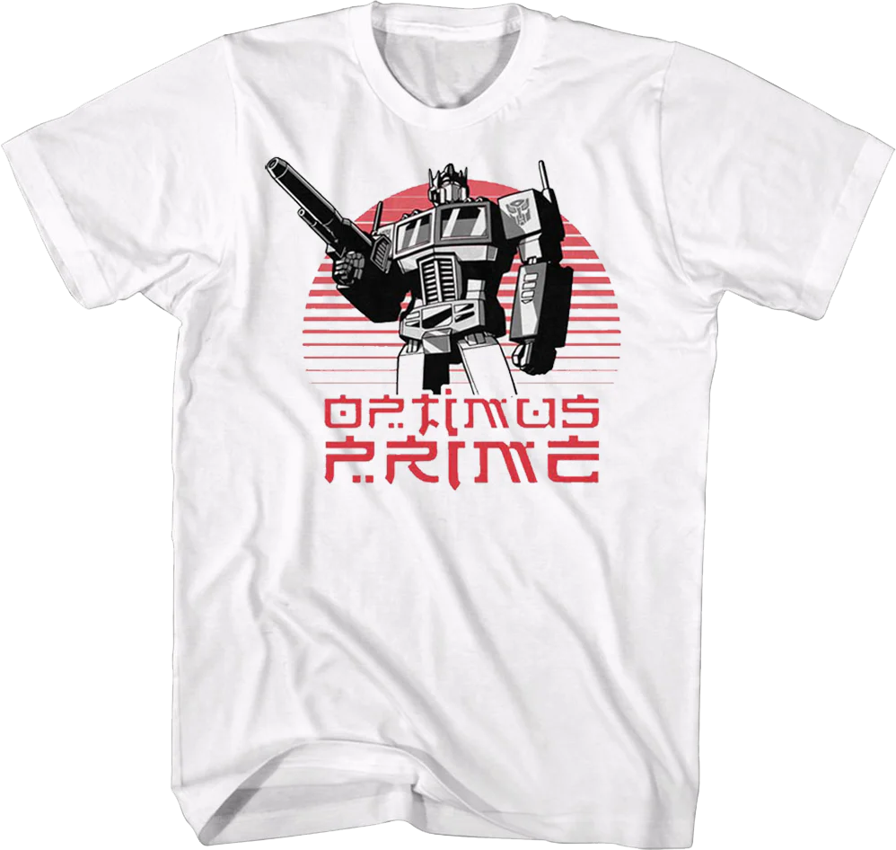 Optimus Prime Sunset Transformers T-Shirt