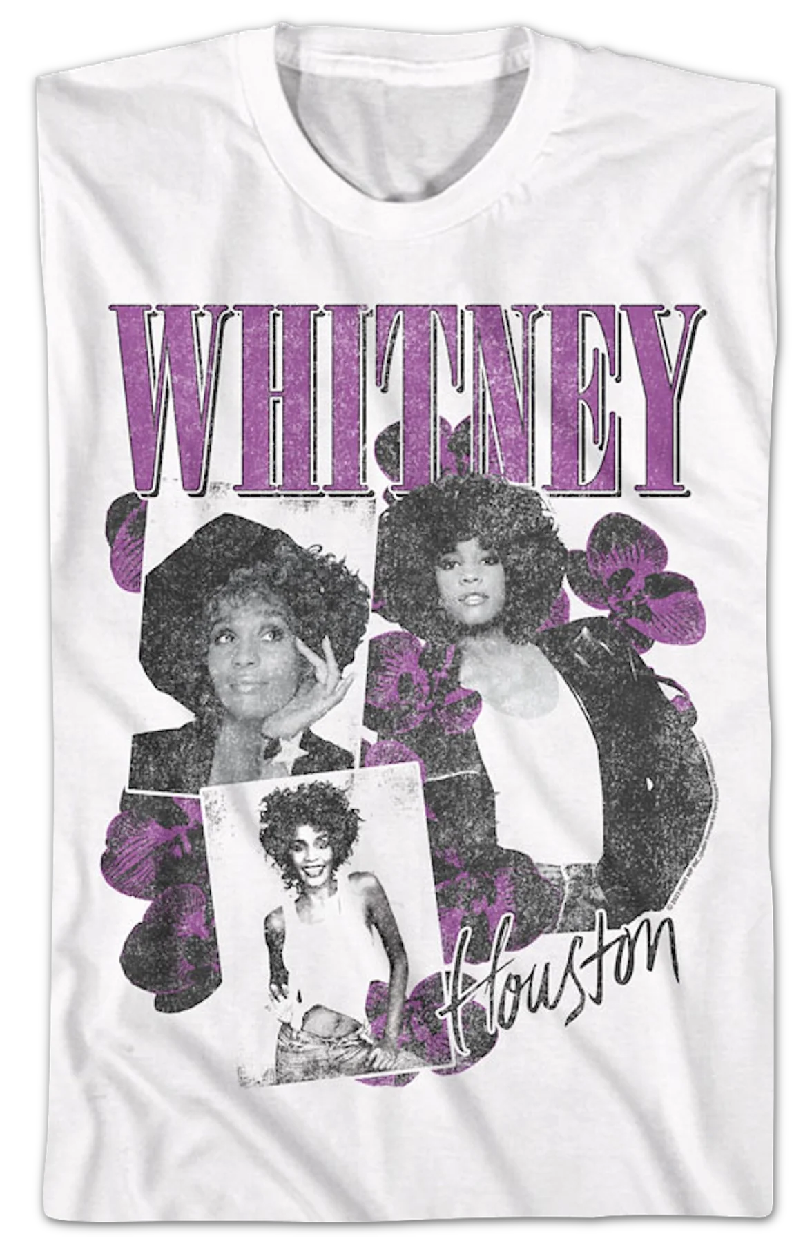 Orchid Collage Whitney Houston T-Shirt - Image 2