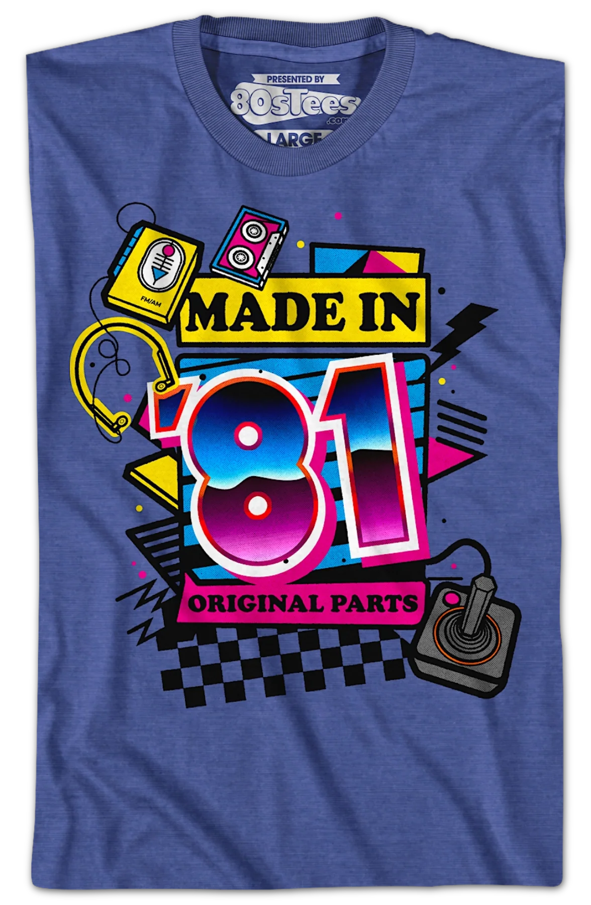 Original Parts Made In '81 T-Shirt - Image 2