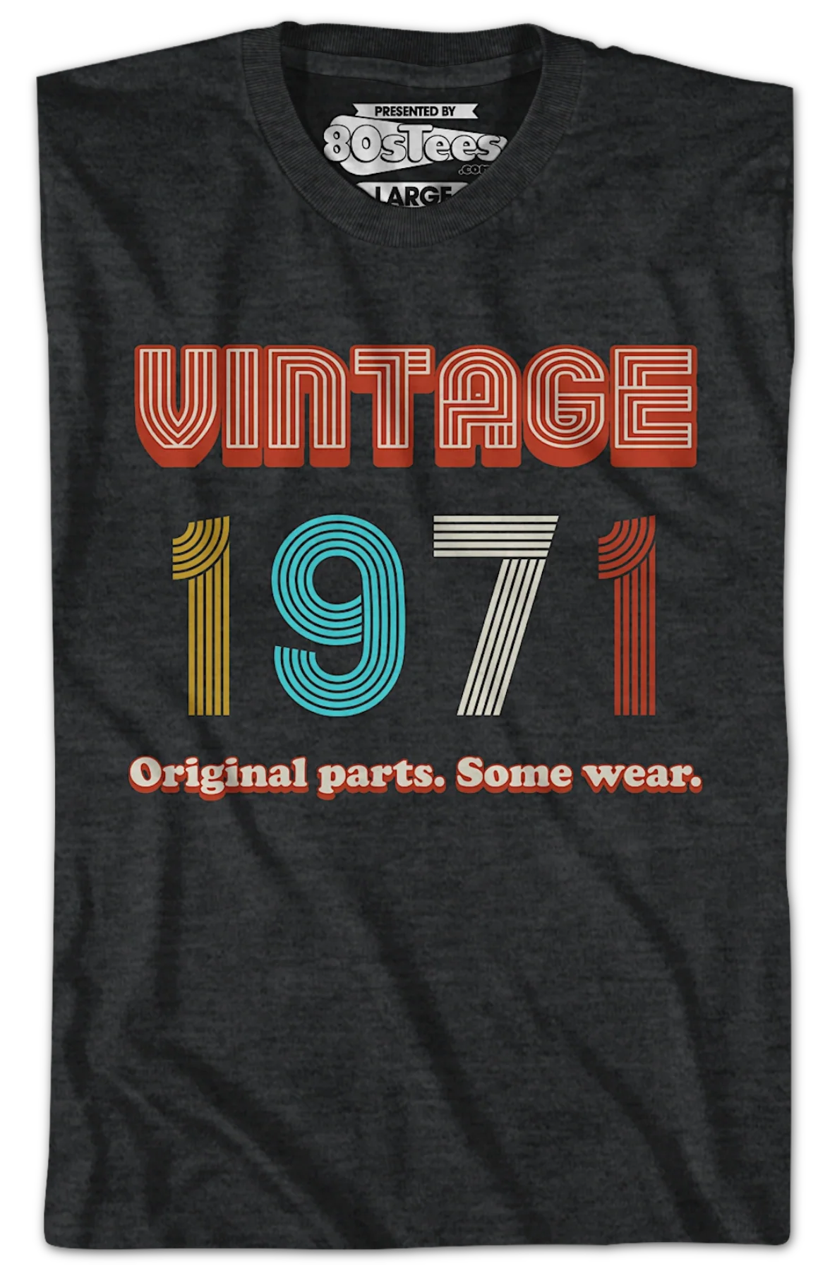 Original Parts Some Wear Vintage 1971 T-Shirt - Image 2