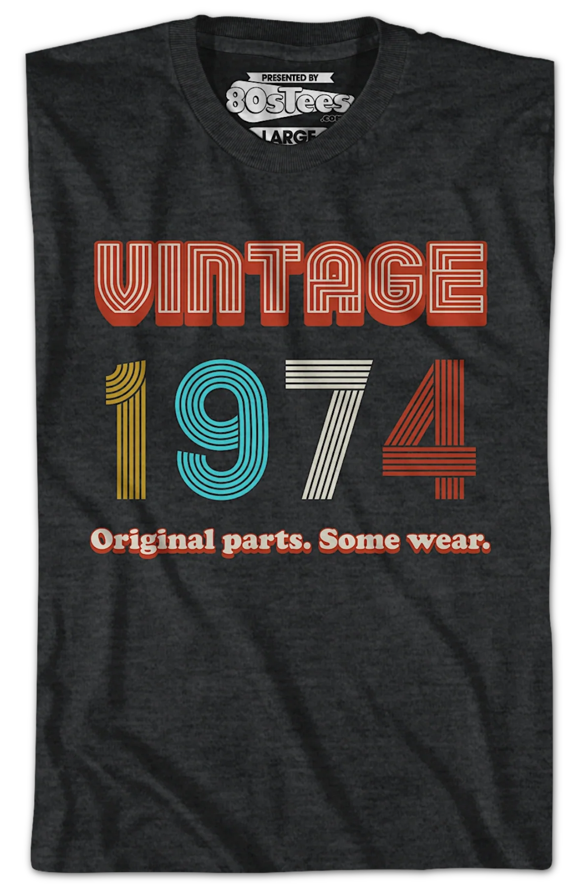 Original Parts Some Wear Vintage 1974 T-Shirt - Image 2