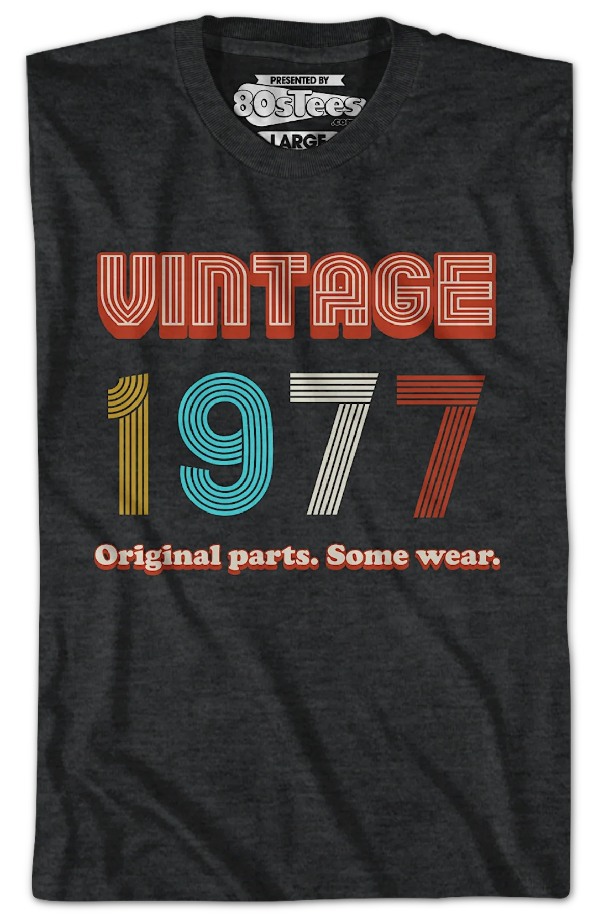 Original Parts Some Wear Vintage 1977 T-Shirt - Image 2