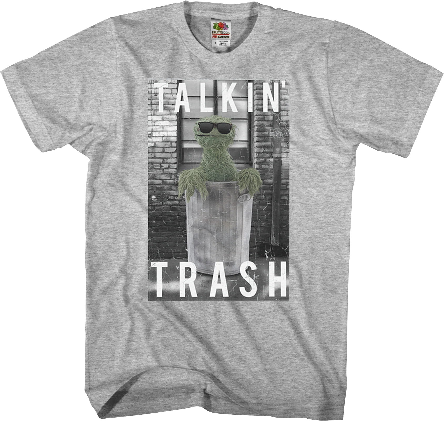 Oscar The Grouch Talkin' Trash Sesame Street T-Shirt